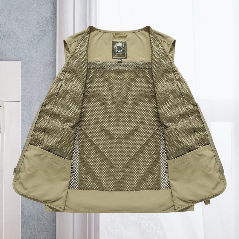 Gilet Multipoches D'Été avec Mailles pour Femme - View 4