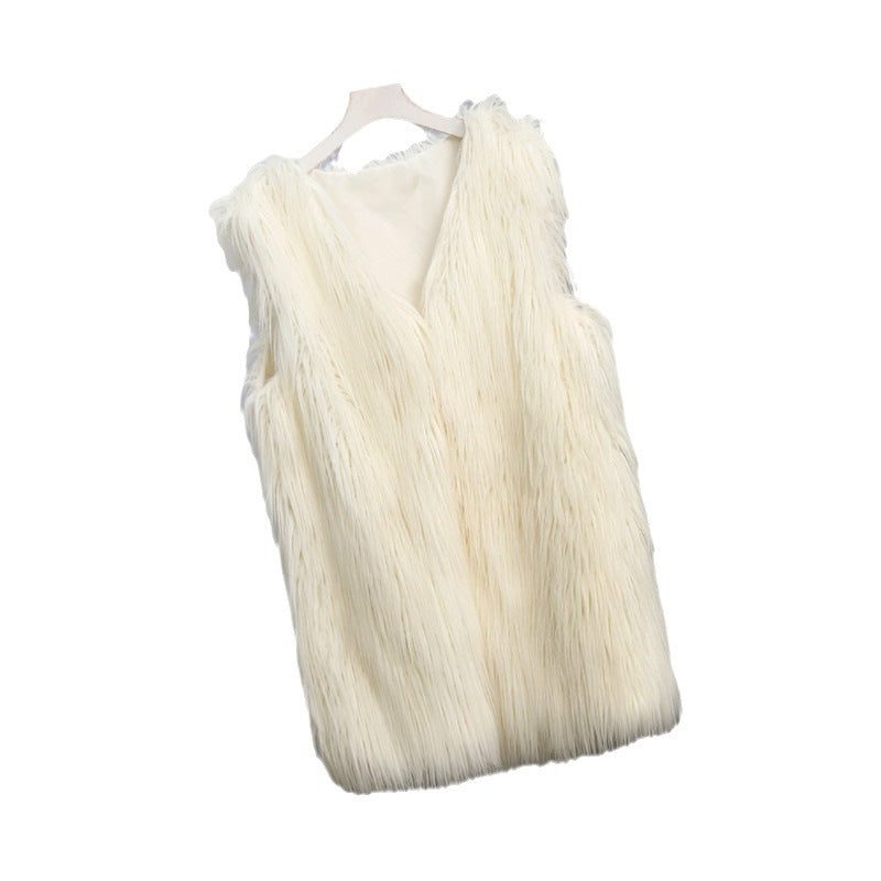 Gilet Oversize en Fausse Fourrure pour Femme - View 5