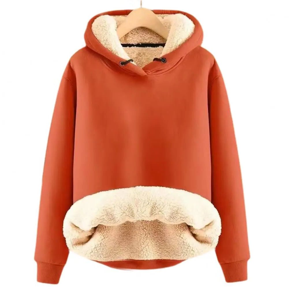 Hoodie Polaire à Capuche pour Femme - Orange foncé