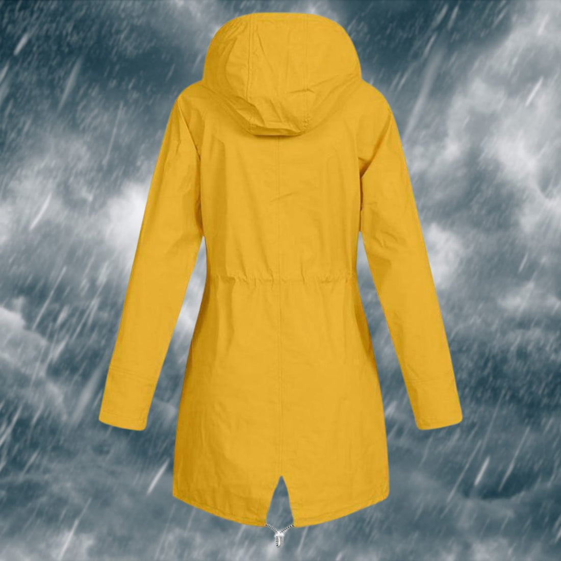 Imperméable à Capuche avec Manches Longues pour Femme