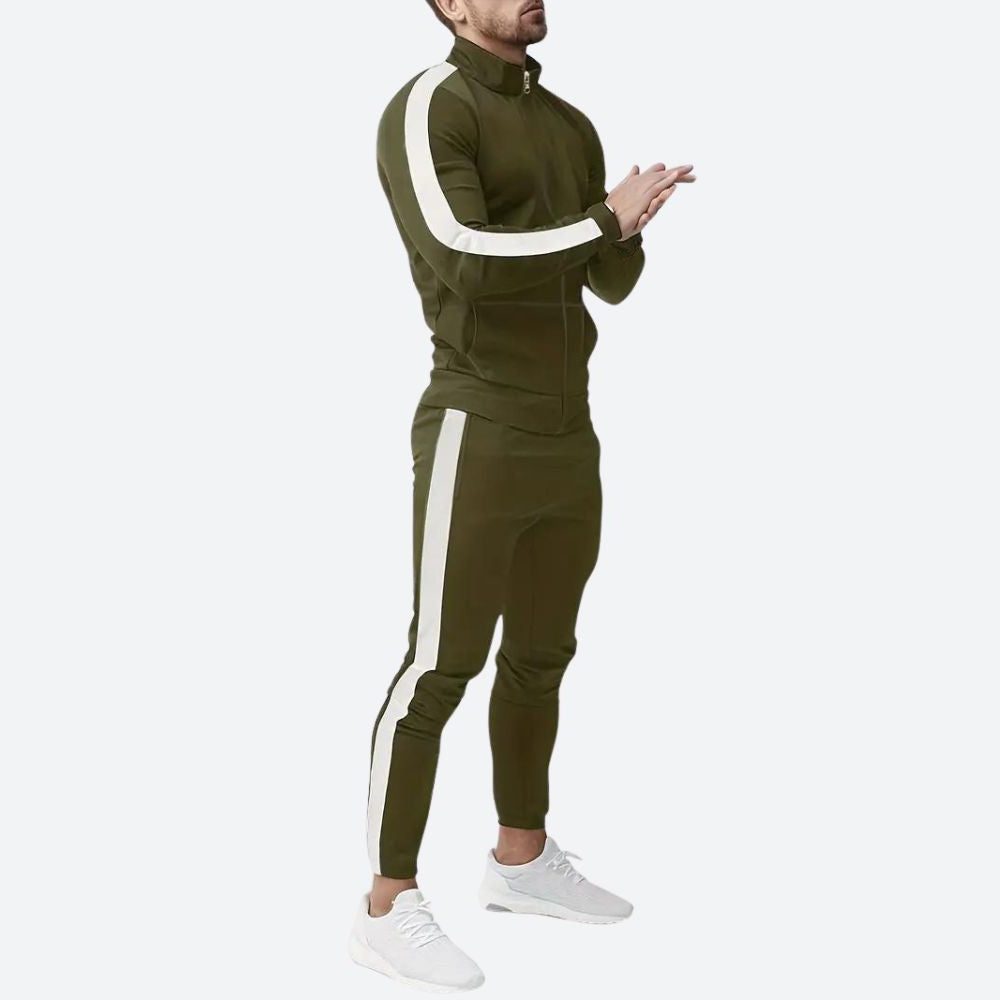 Ensemble de Jogging avec Bandes Contrastantes pour Homme