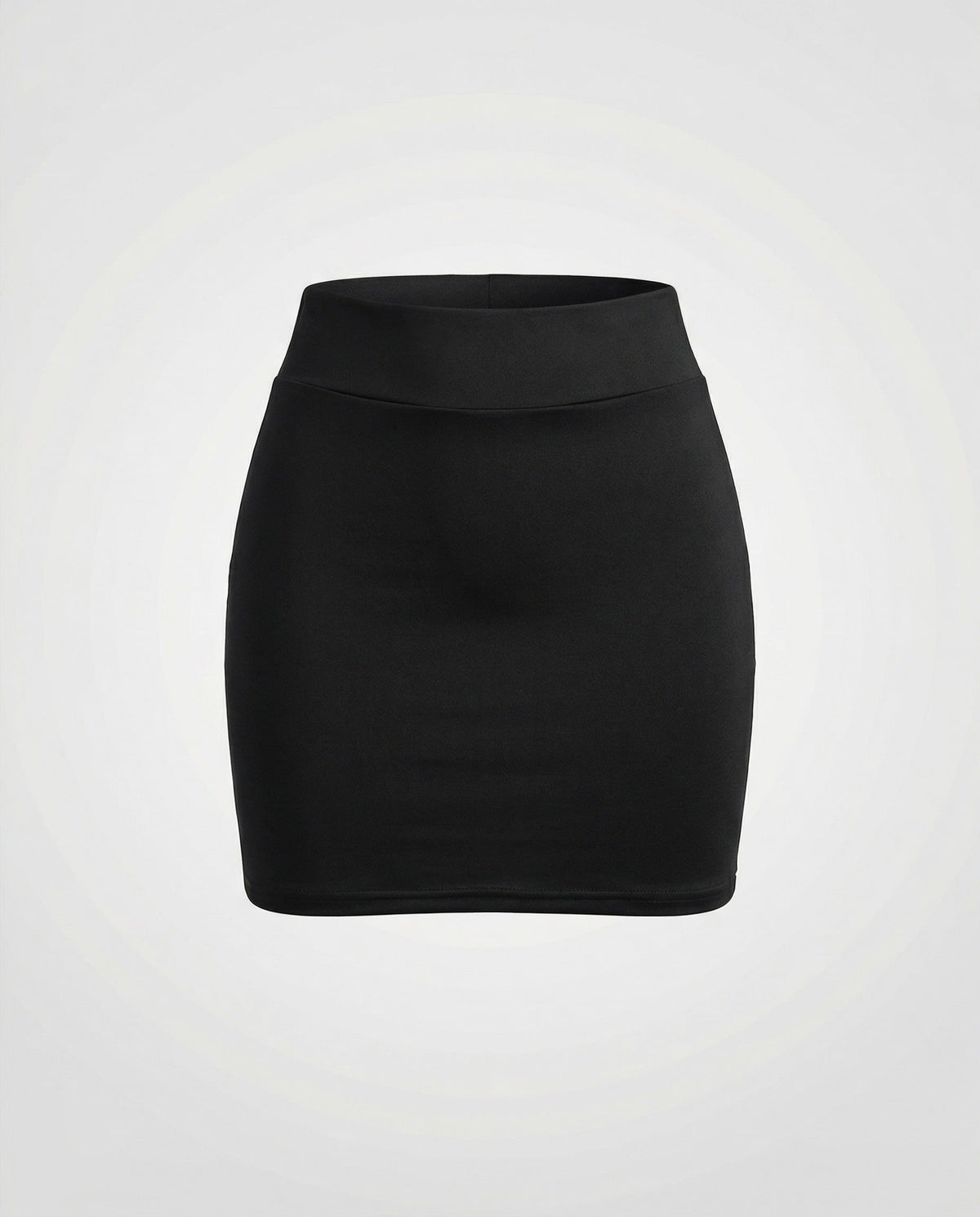 Jupe Courte Taille Haute Stretch pour Femme - Noir