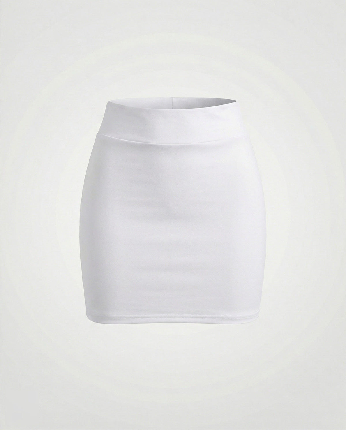 Jupe Courte Taille Haute Stretch pour Femme - Blanc