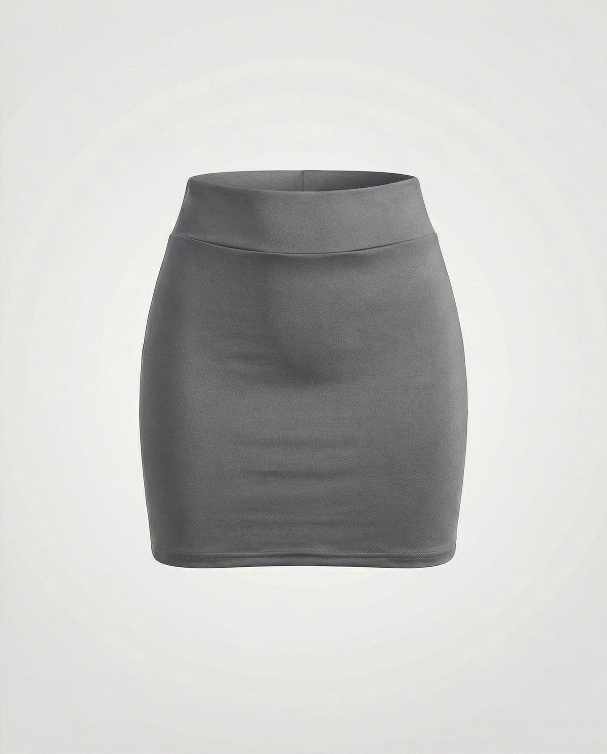 Jupe Courte Taille Haute Stretch pour Femme - Gris