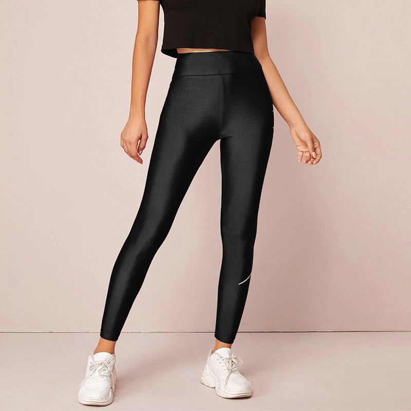 Legging de Sport Taille Haute avec Inscriptions pour Femme