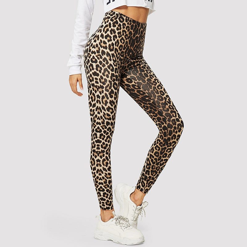 Legging Motif Animalier Taille Haute pour Femme