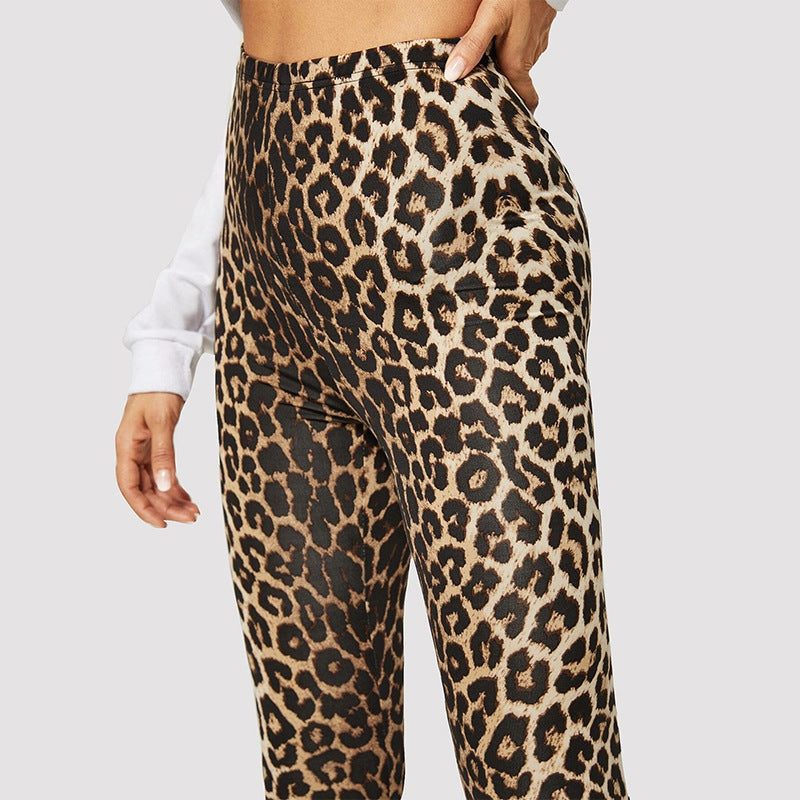 Legging Motif Animalier Taille Haute pour Femme - View 4