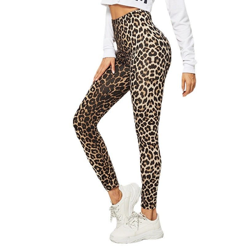 Legging Motif Animalier Taille Haute pour Femme - View 5