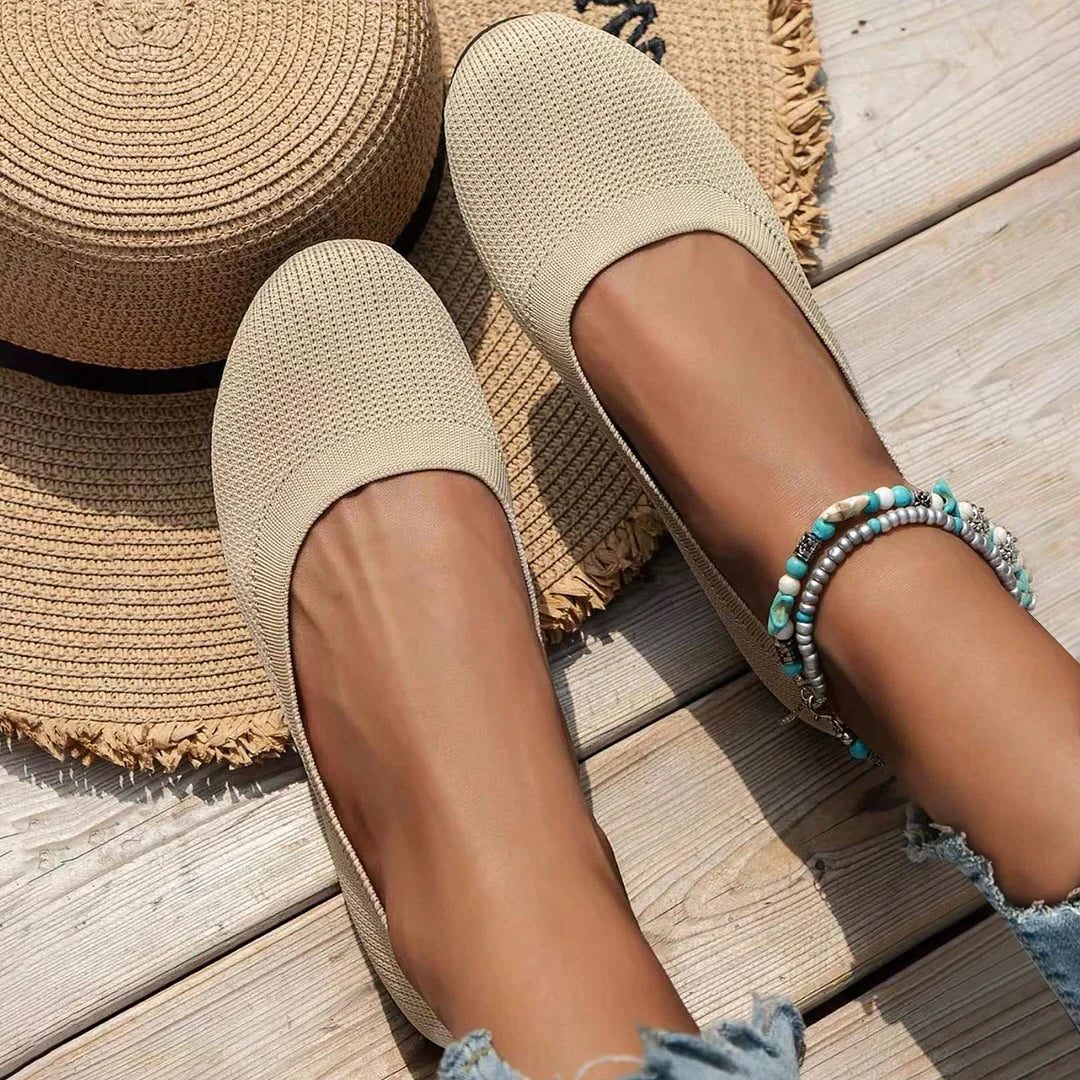 Loafers Tricotés Bout Pointu pour Femme