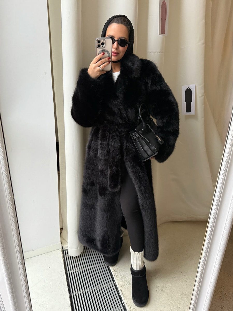 Manteau Fausse Fourrure Oversize pour Femme