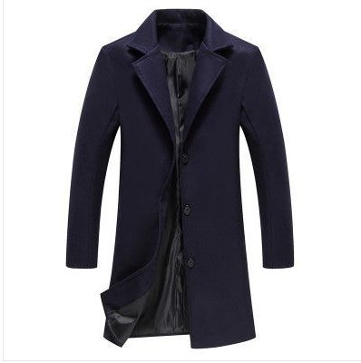 Manteau Laine Coupe Droite Boutonné pour Homme - View 7