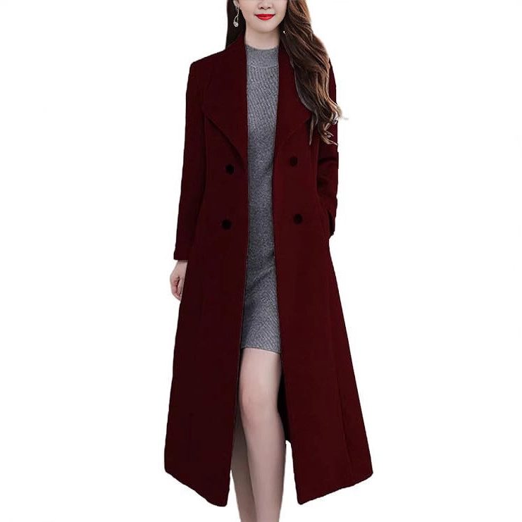 Manteau Long Double-Boutonnage pour Femme - View 4
