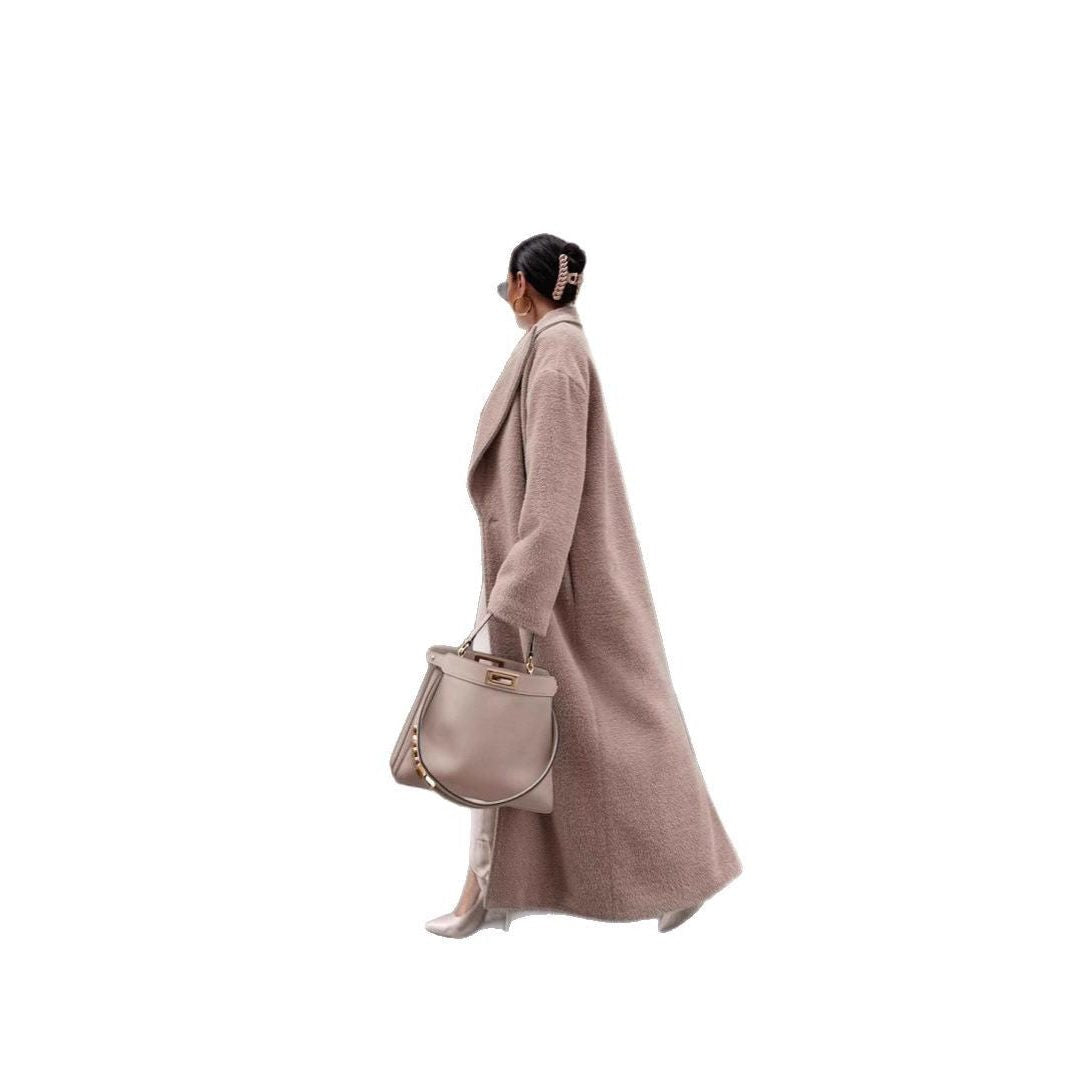 Manteau Long en Laine avec Col Roulé pour Femme - View 5