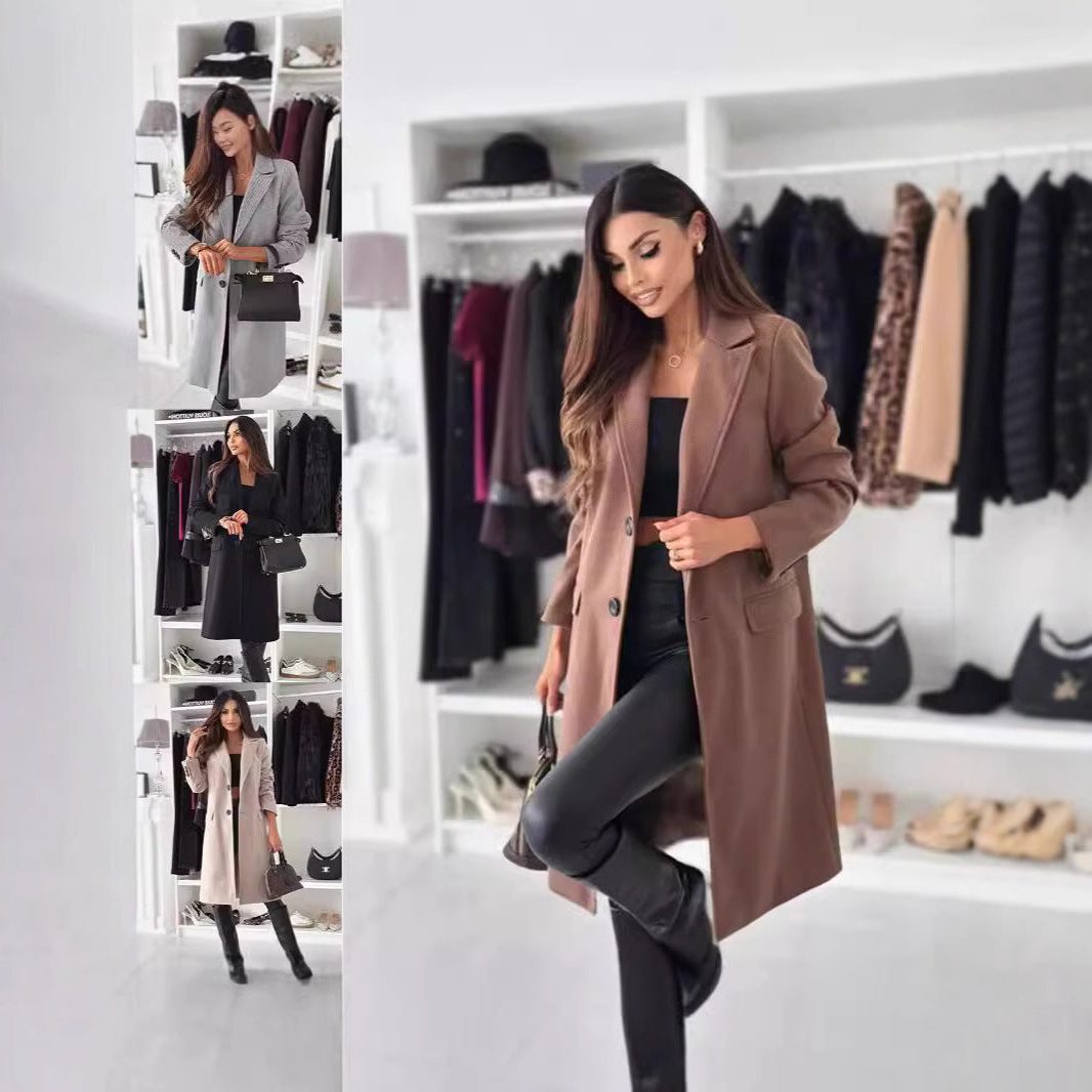 Manteau Long Slim pour Femme - View 3