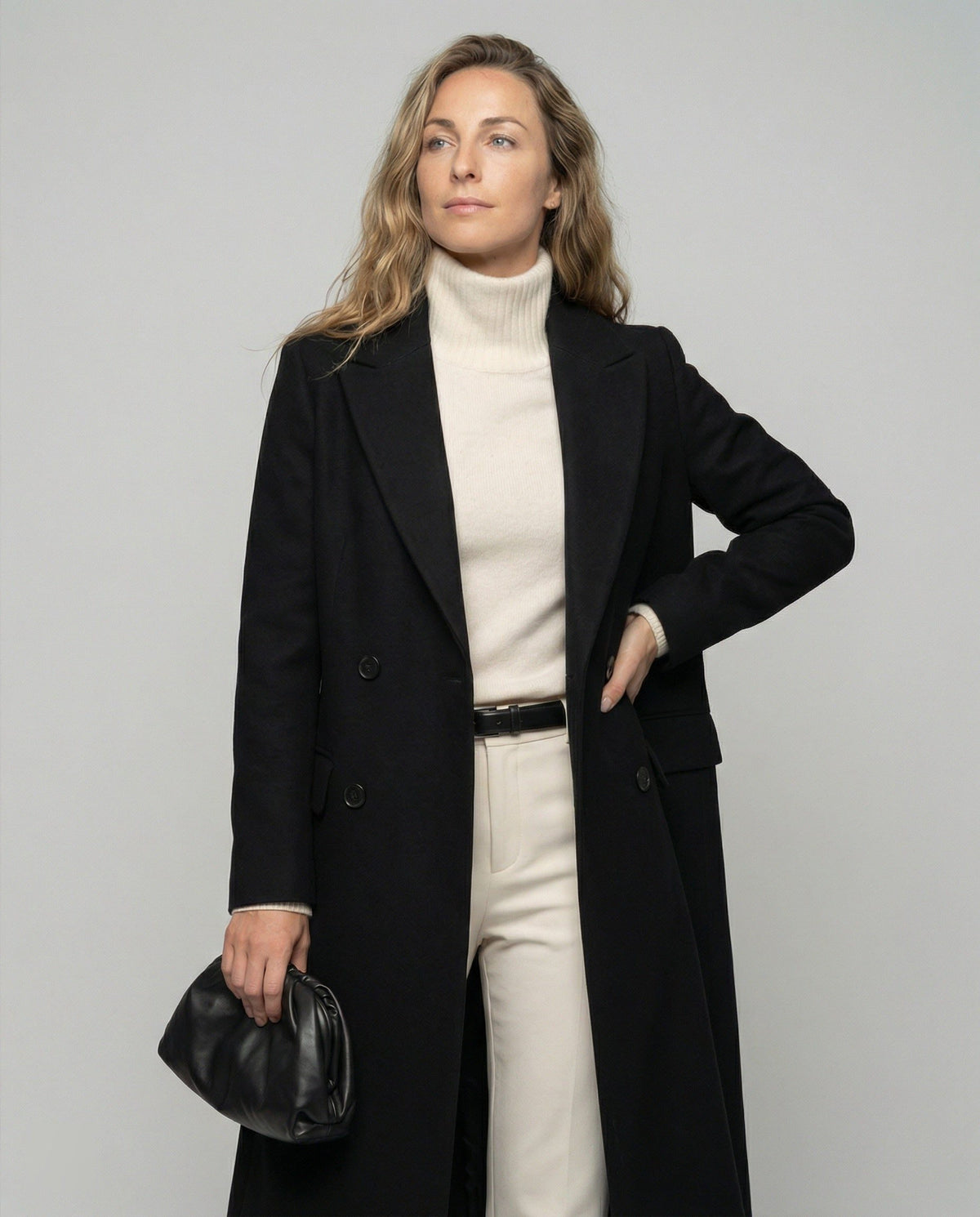 Manteau Maxi Reverskraag Boutonné pour Femme - View 2