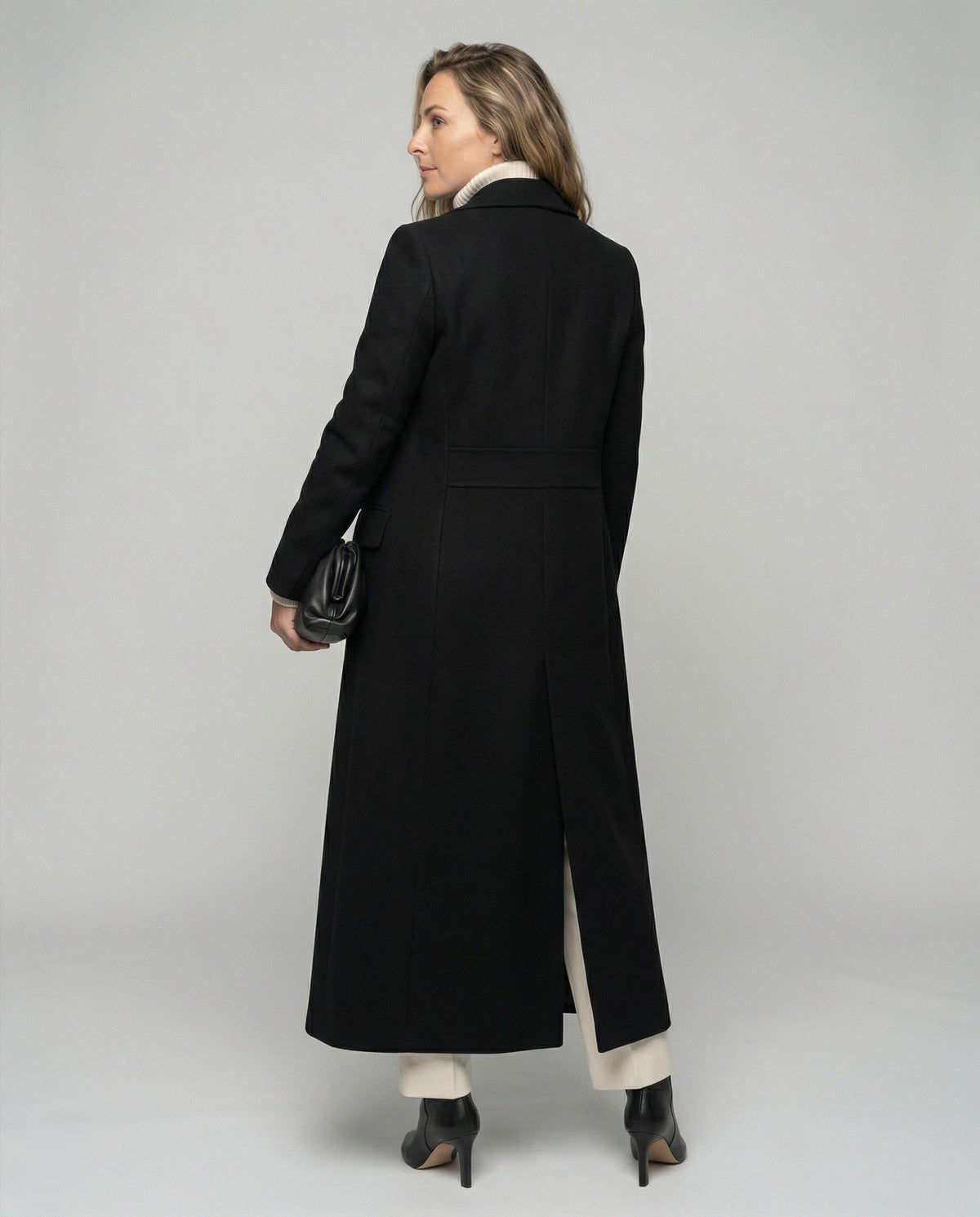 Manteau Maxi Reverskraag Boutonné pour Femme - View 4