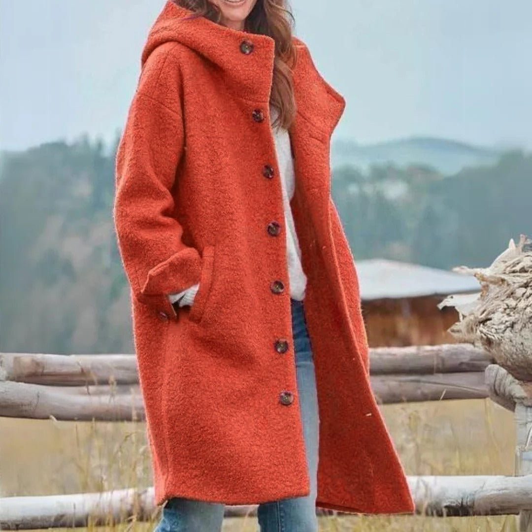 Manteau Oversize en Polaire pour Femme - Orange