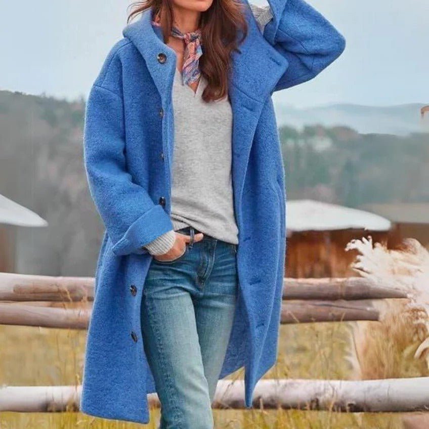 Manteau Oversize en Polaire pour Femme - Bleu