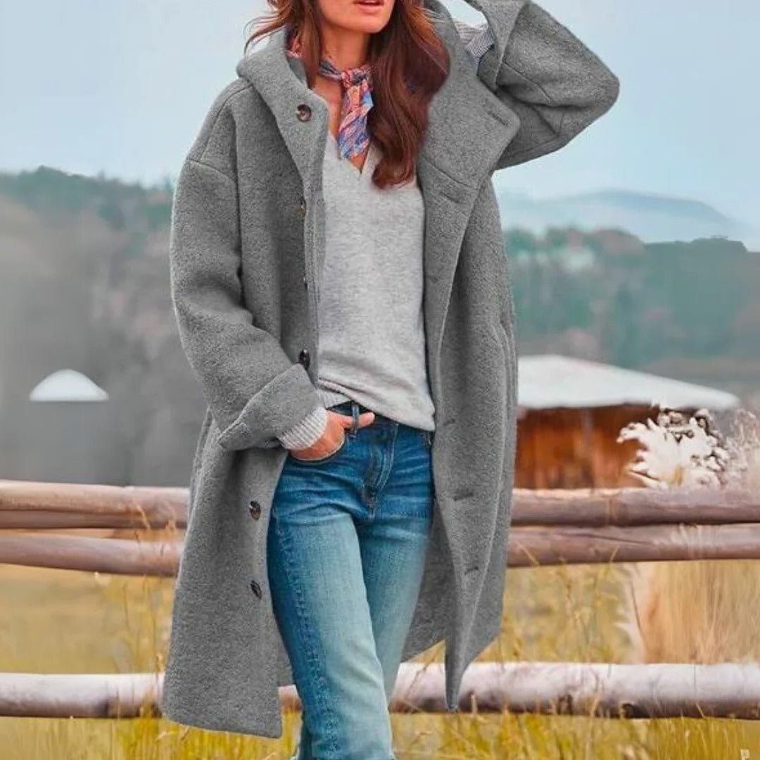 Manteau Oversize en Polaire pour Femme - Gris