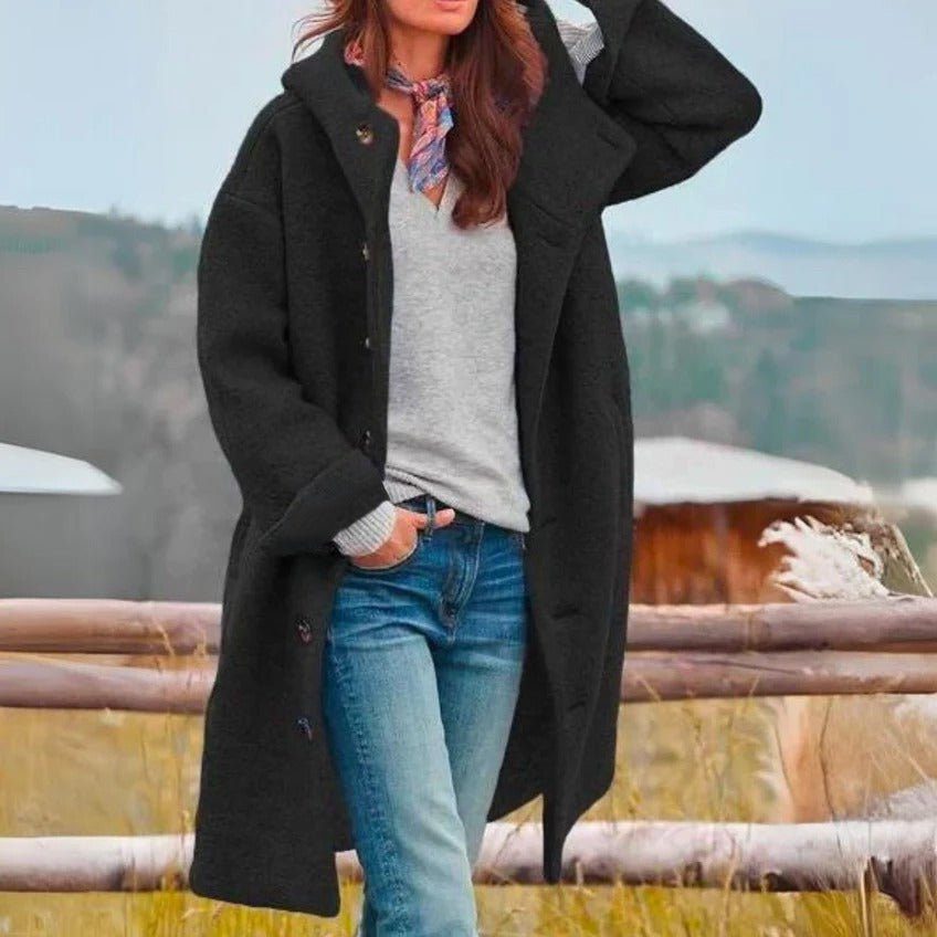 Manteau Oversize en Polaire pour Femme - Noir