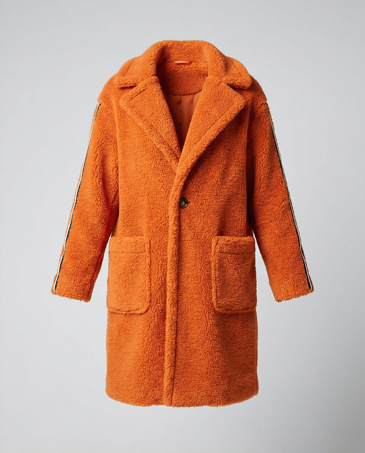 Manteau Teddy à Rayures Sportives pour Femme - View 3