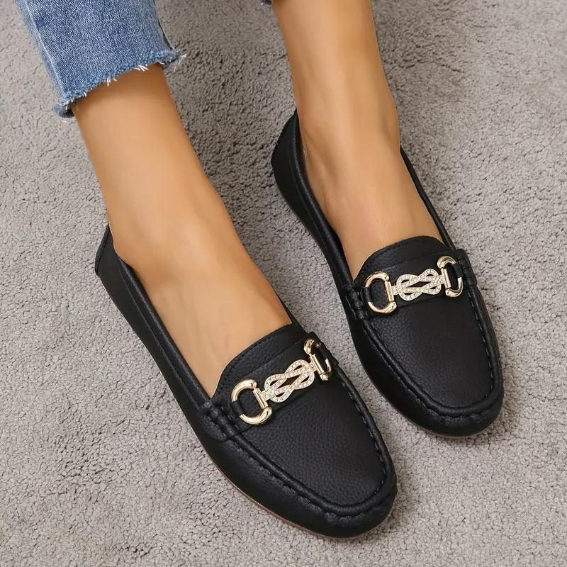Mocassins à Chaîne Dorée pour Femme - View 2