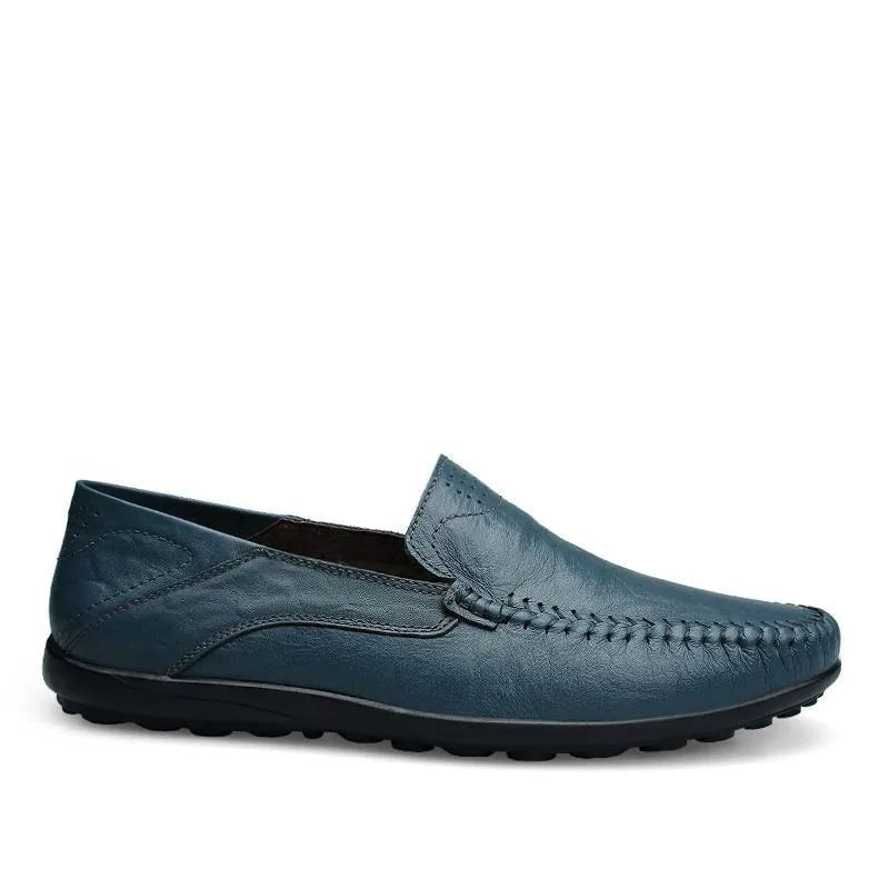 Mocassins en Cuir à Couture Visible pour Homme