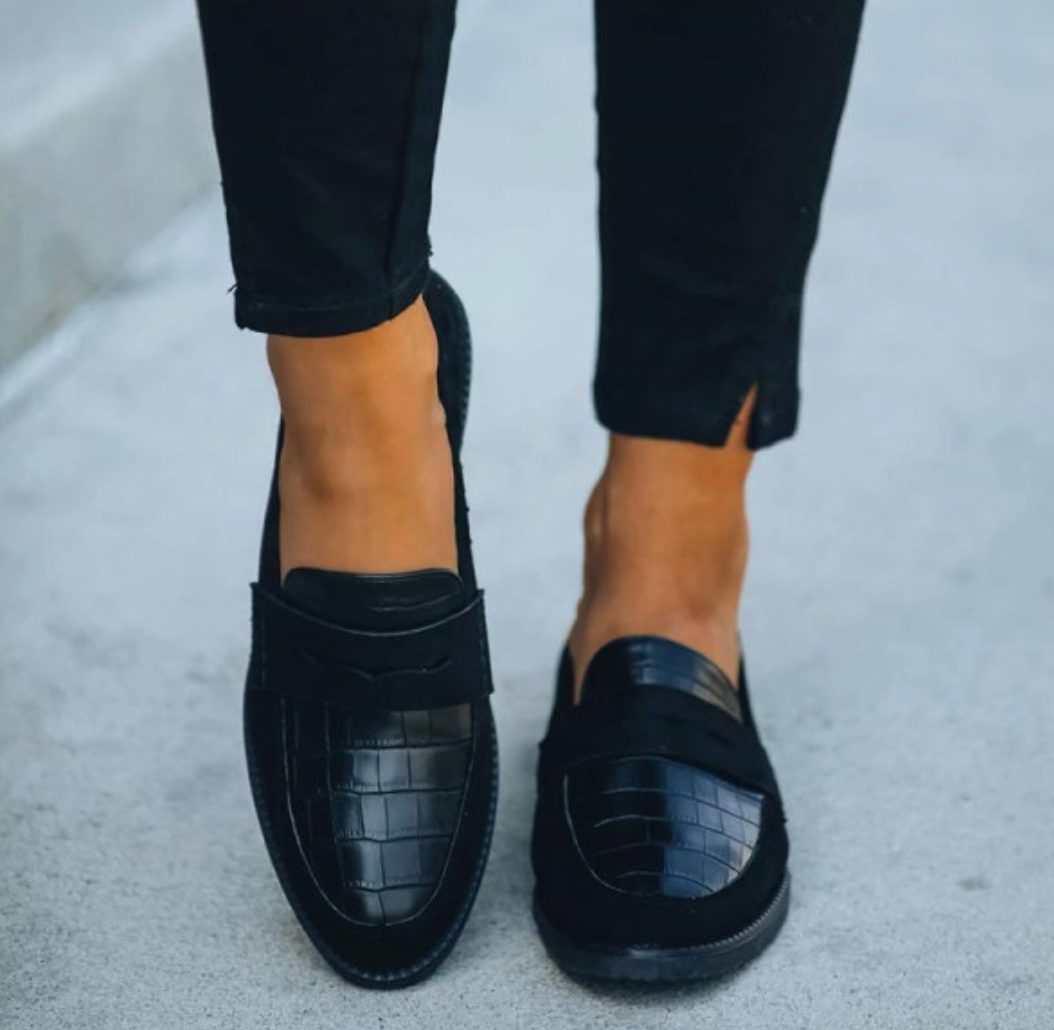Mocassins à Motif Crocodile pour Femme