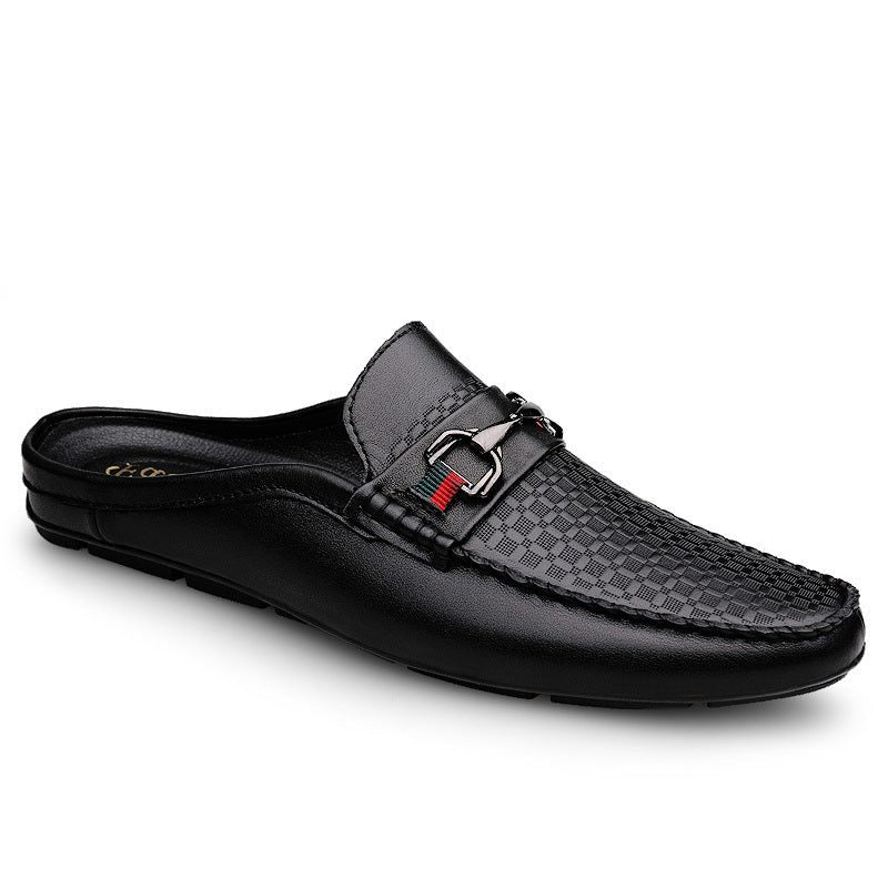 Mules Cuir à Boucle pour Femme