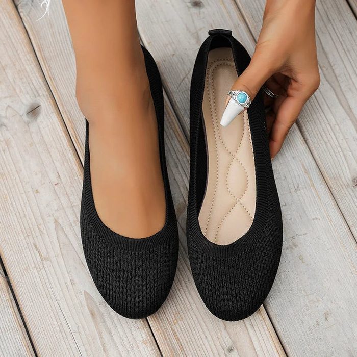 Mules Tricotées à Bout Ouvert pour Femme - Variété