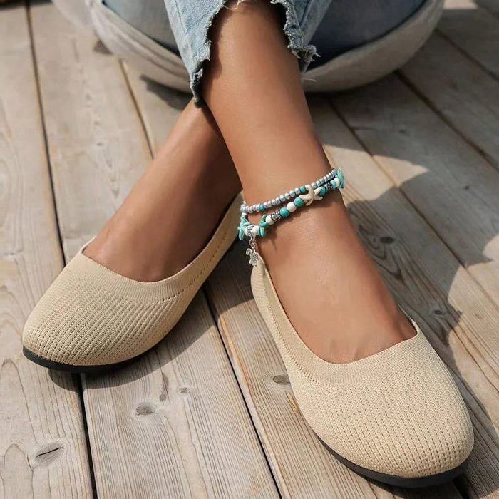 Mules Tricotées à Bout Ouvert pour Femme