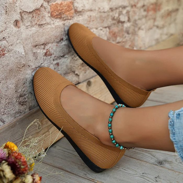 Mules Tricotées à Bout Ouvert pour Femme - View 3