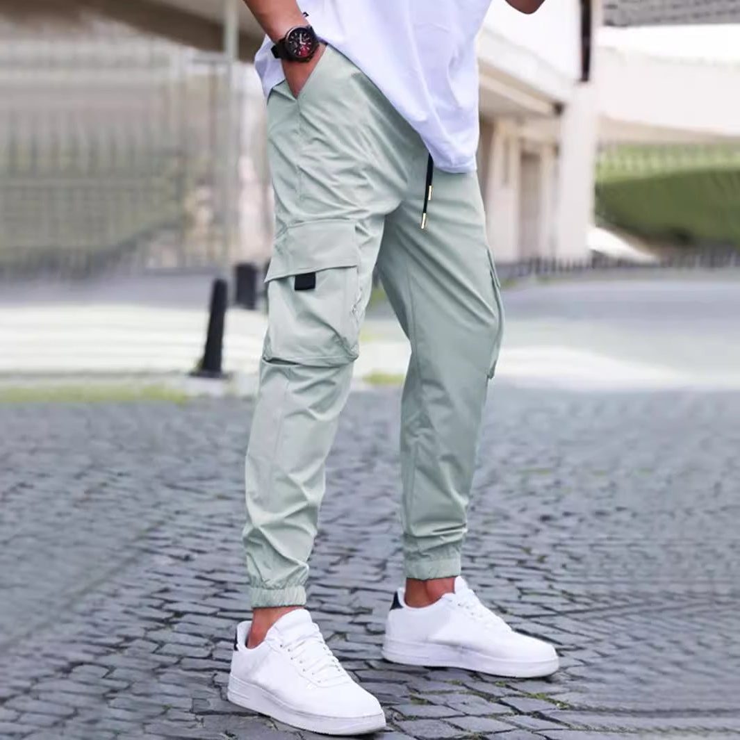 Pantalon Cargo avec Poches Zippées pour Homme