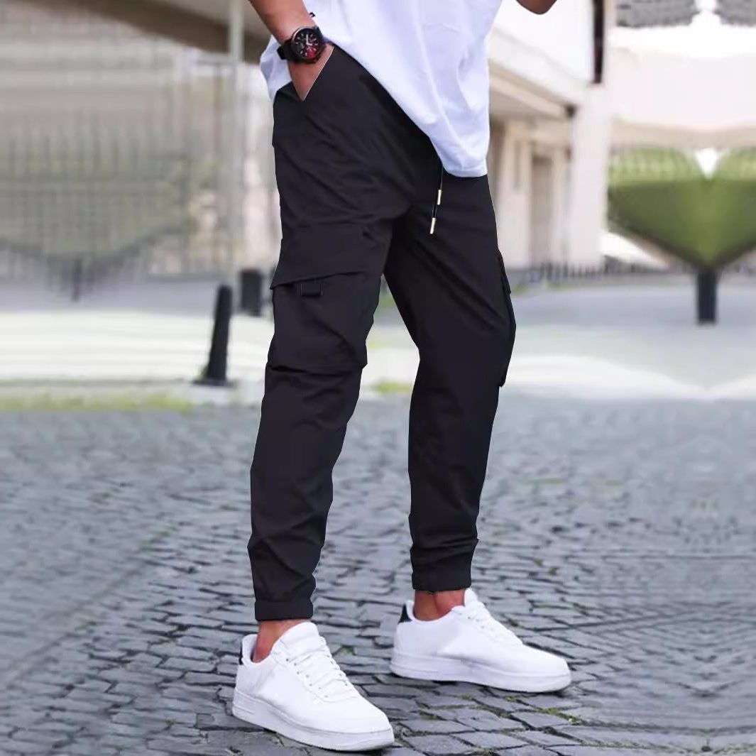 Pantalon Cargo avec Poches Zippées pour Homme