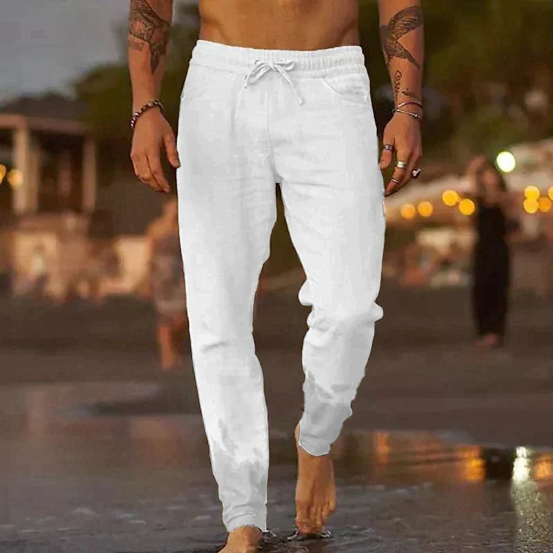Pantalon de Jogging Droit pour Homme - Blanc