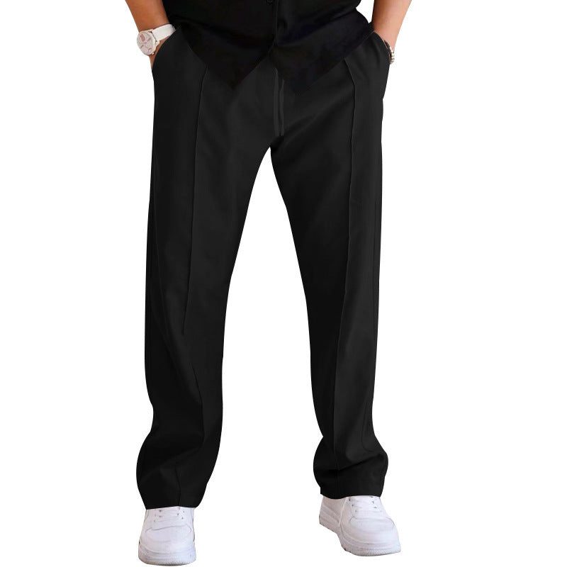 Pantalon Droit à Plis Classiques pour Homme