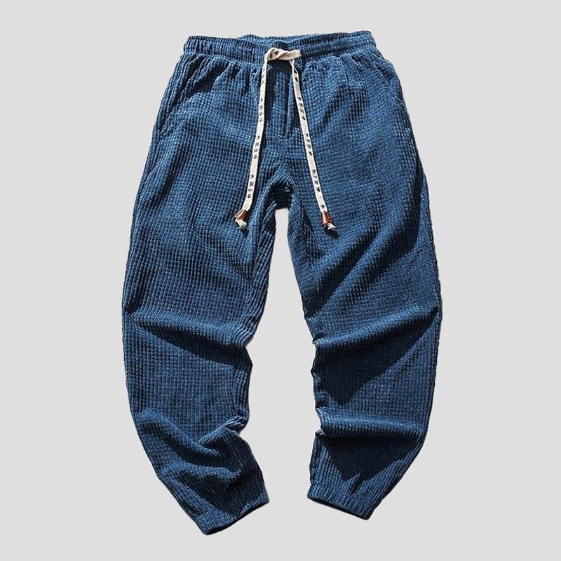 Pantalon en Velours Côtelé Ample pour Homme - Bleu
