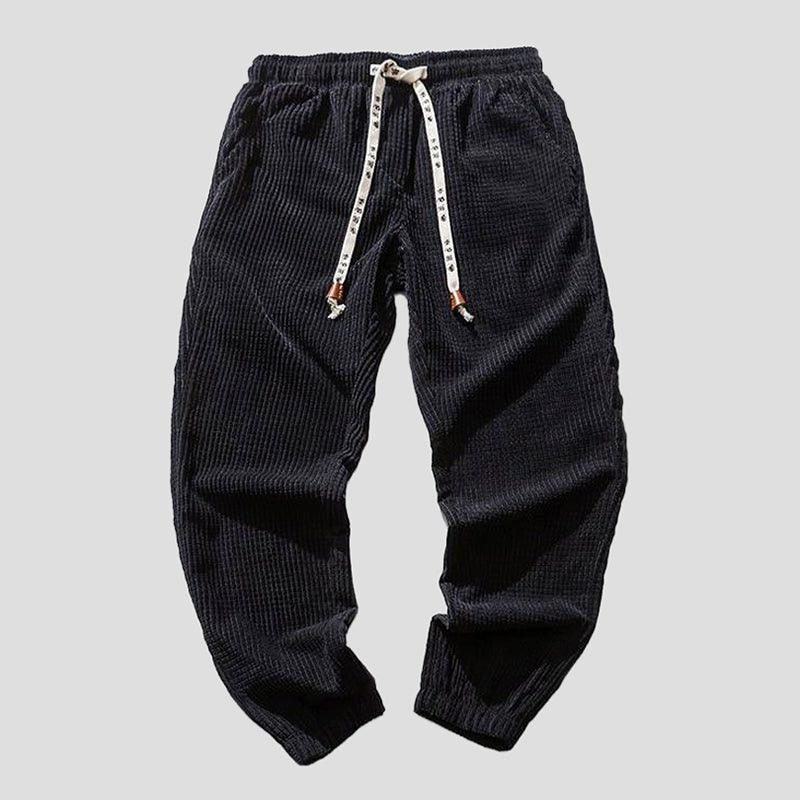 Pantalon en Velours Côtelé Ample pour Homme - Noir