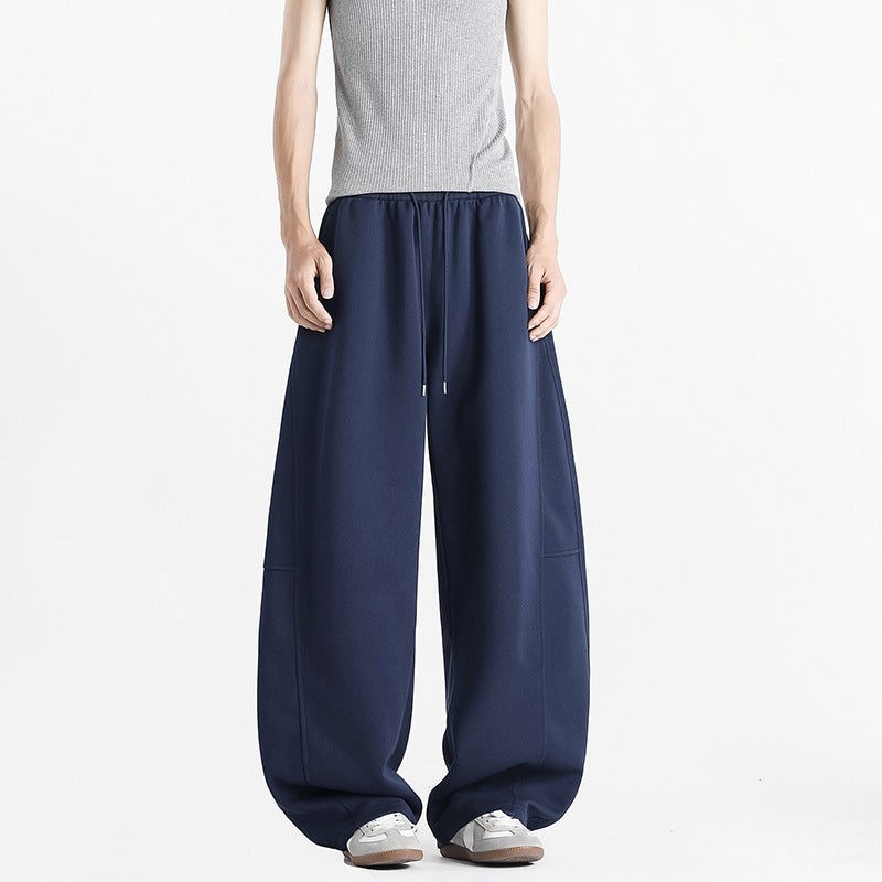 Pantalon Large en Coton avec Poches pour Homme - Bleu marine