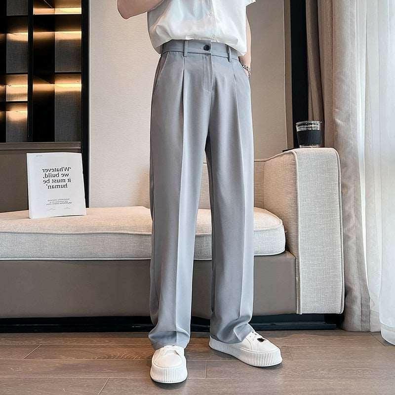 Pantalon Large Taille Haute Boutonné pour Homme