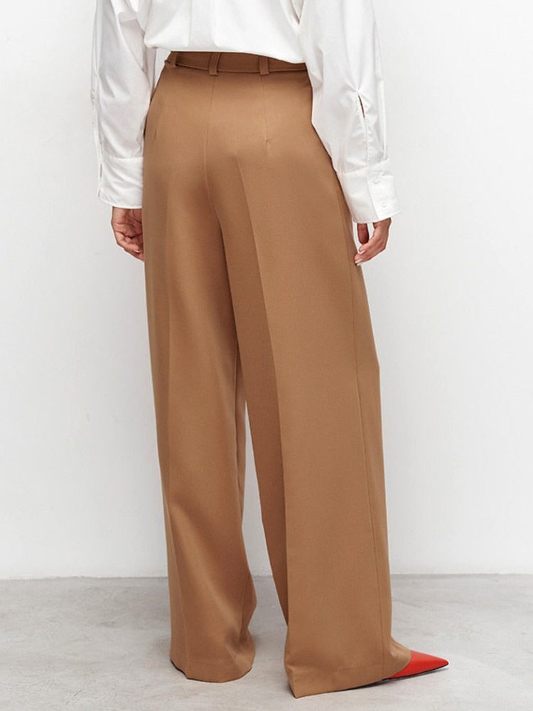 Pantalon Large Taille Haute pour Femme - View 4