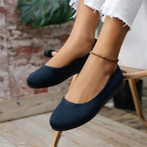 Pantoufles Tricotées à Enfiler pour Femme