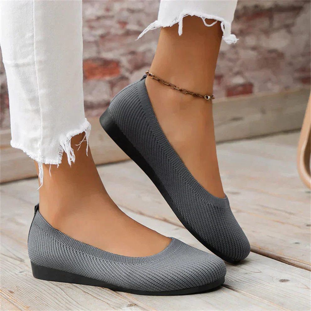Pantoufles Tricotées à Enfiler pour Femme