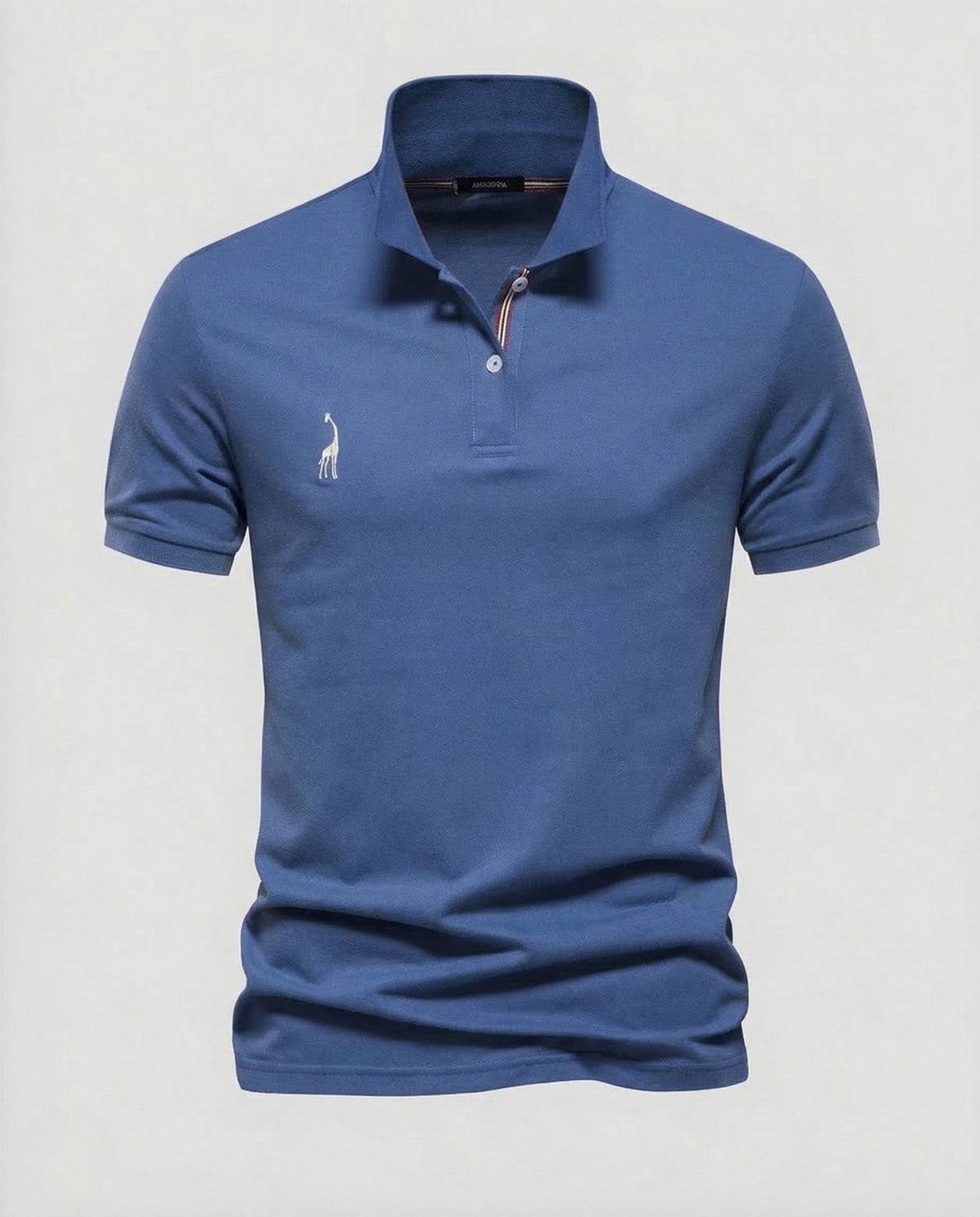 Polo Coupe Classique à Manches Courtes pour Homme - Bleu denim