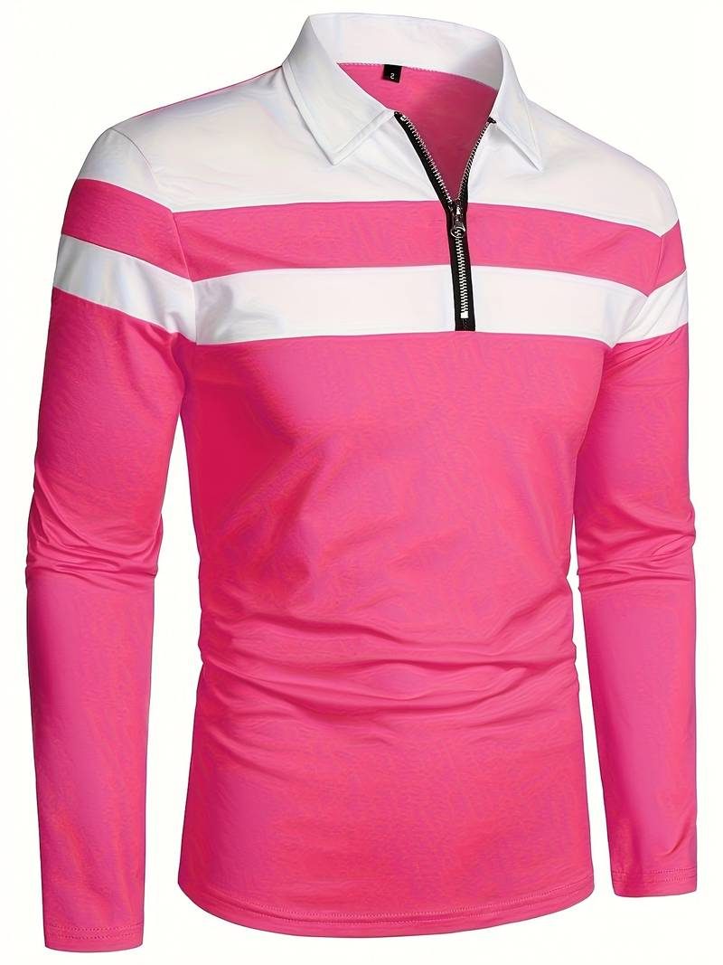 Polo à Manches Longues avec Fermeture Éclair pour Homme - View 13