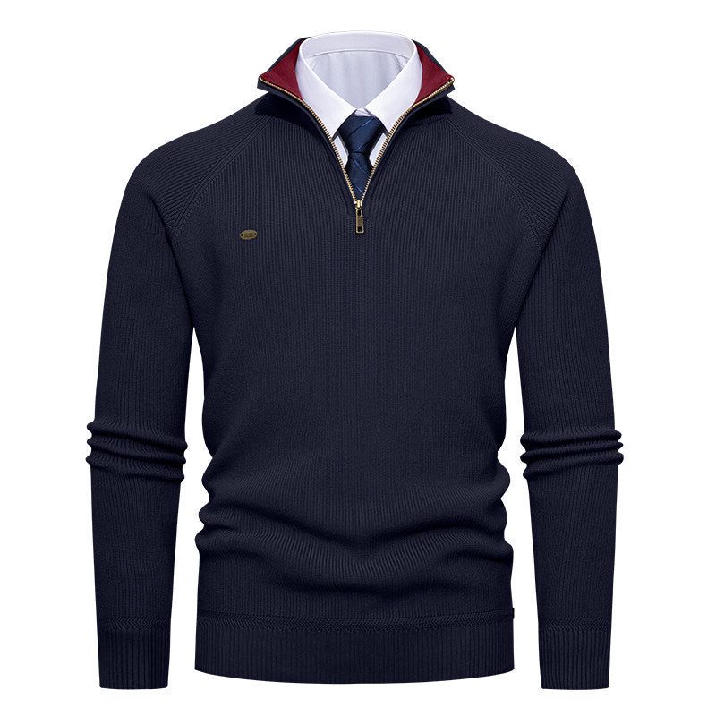 Pull à Col Montant avec Fermeture Éclair pour Homme - View 2