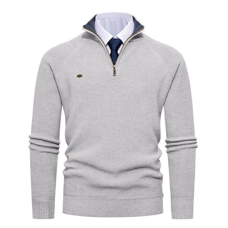 Pull à Col Montant avec Fermeture Éclair pour Homme - View 3