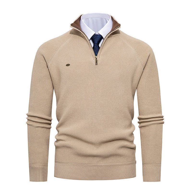 Pull à Col Montant avec Fermeture Éclair pour Homme - View 4