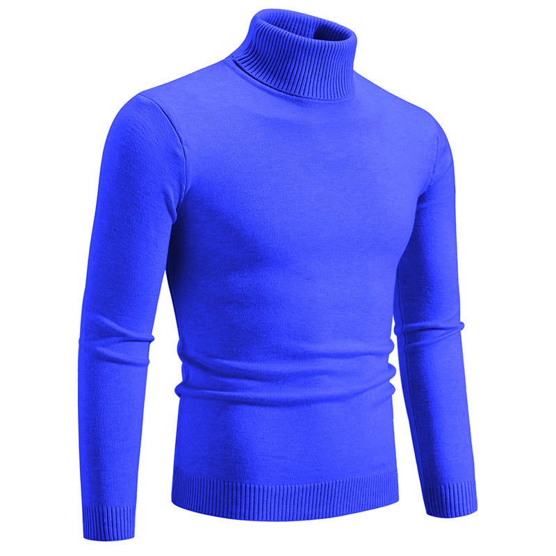 Pull Col Montant en Coton pour Homme - Bleu