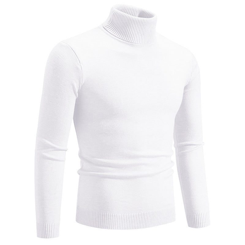 Pull Col Montant en Coton pour Homme - Blanc